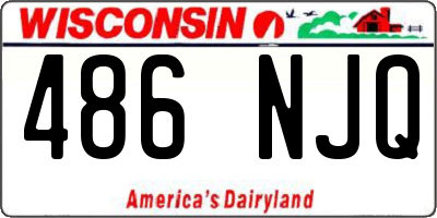 WI license plate 486NJQ