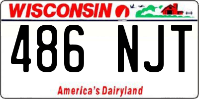 WI license plate 486NJT