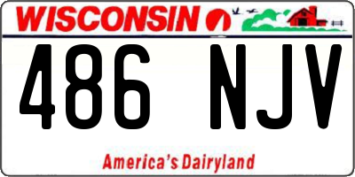 WI license plate 486NJV