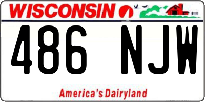 WI license plate 486NJW