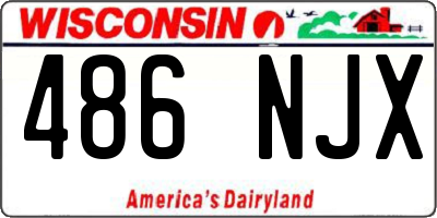 WI license plate 486NJX