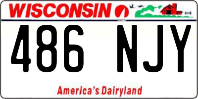 WI license plate 486NJY