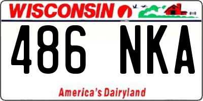 WI license plate 486NKA