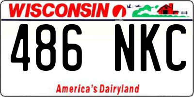 WI license plate 486NKC