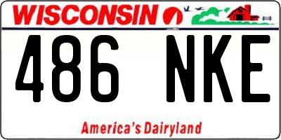 WI license plate 486NKE