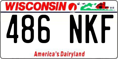 WI license plate 486NKF
