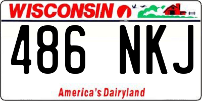WI license plate 486NKJ