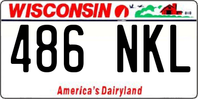 WI license plate 486NKL