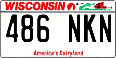WI license plate 486NKN