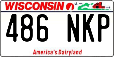 WI license plate 486NKP