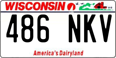 WI license plate 486NKV