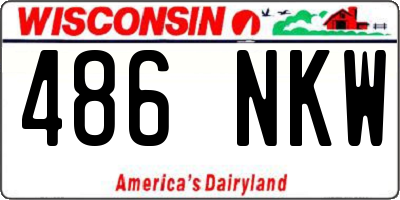 WI license plate 486NKW