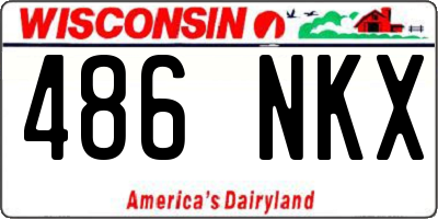 WI license plate 486NKX