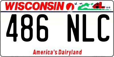 WI license plate 486NLC