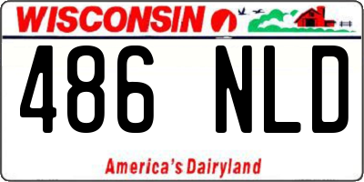 WI license plate 486NLD