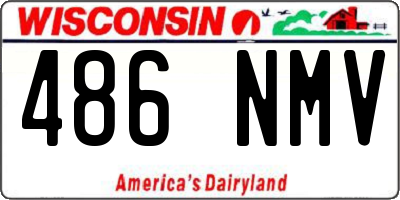 WI license plate 486NMV