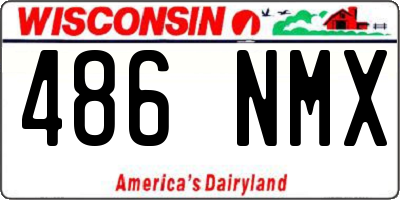 WI license plate 486NMX