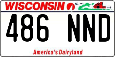 WI license plate 486NND