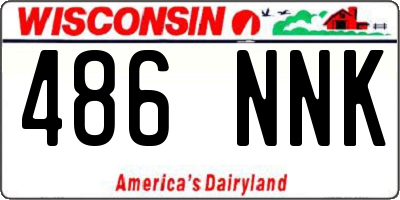 WI license plate 486NNK