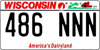 WI license plate 486NNN