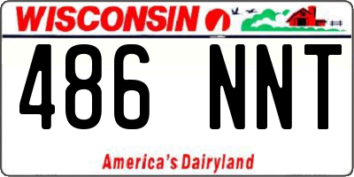 WI license plate 486NNT