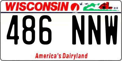 WI license plate 486NNW