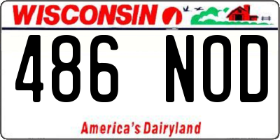 WI license plate 486NOD
