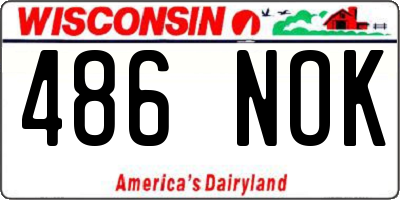 WI license plate 486NOK