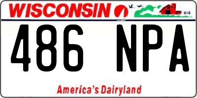 WI license plate 486NPA