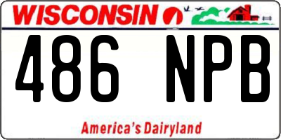 WI license plate 486NPB
