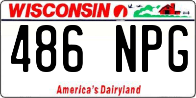 WI license plate 486NPG