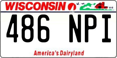 WI license plate 486NPI