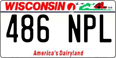 WI license plate 486NPL