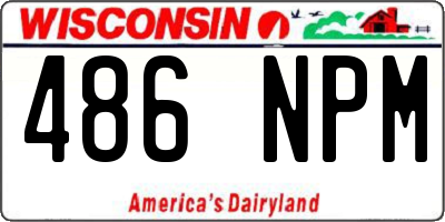 WI license plate 486NPM