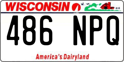WI license plate 486NPQ