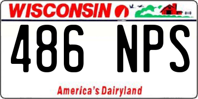 WI license plate 486NPS