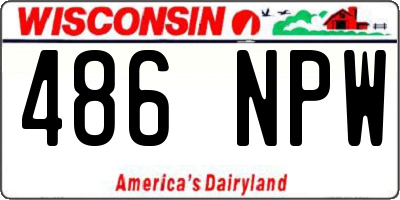 WI license plate 486NPW
