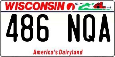 WI license plate 486NQA