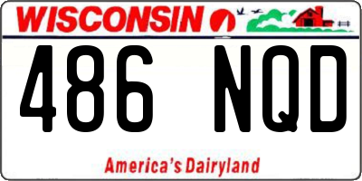 WI license plate 486NQD