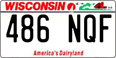 WI license plate 486NQF