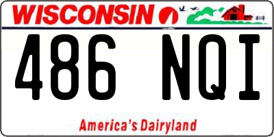 WI license plate 486NQI