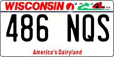 WI license plate 486NQS