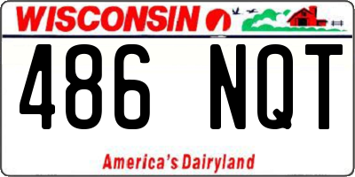 WI license plate 486NQT