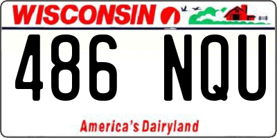 WI license plate 486NQU