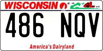 WI license plate 486NQV