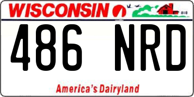 WI license plate 486NRD