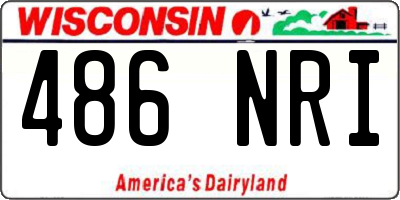 WI license plate 486NRI
