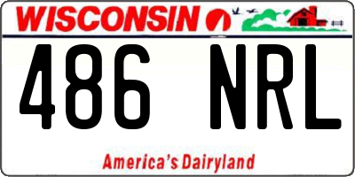 WI license plate 486NRL