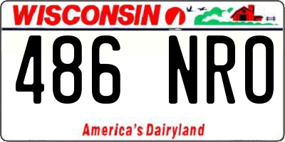 WI license plate 486NRO