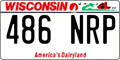 WI license plate 486NRP